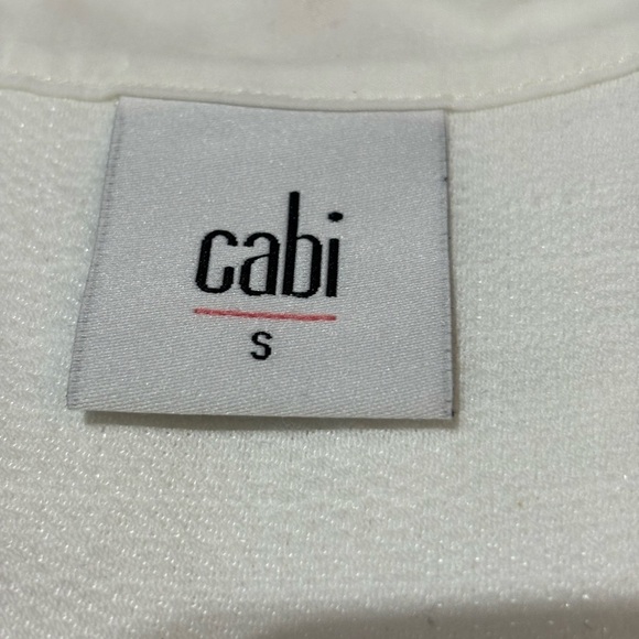 CABI Prudence White Lace Sheer Top w/ Veri White Top Size S - Picture 11 of 13